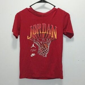 Nike Kids Red Jordan Graphic Tee Medium 10/12